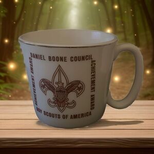Vintage Boy Scouts Scout Daniel Boone Council Achievement Award Mug BSA